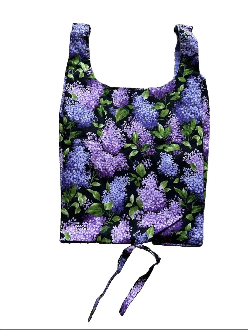 Vintage Floral Bucket Bag Purple Lilacs Fairycore Boho Grandmacore Ren Faire